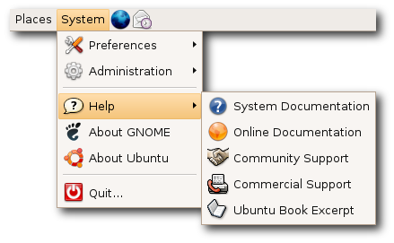 Ubuntu Start Menu