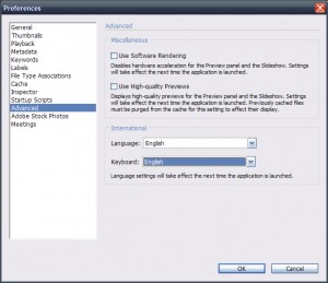 Adobe Bridge - Language Set