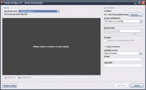 Adobe Bridge Photo Downloader - with DNG